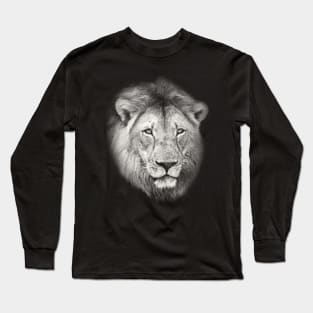 Lion Portrait African Wildlife Long Sleeve T-Shirt